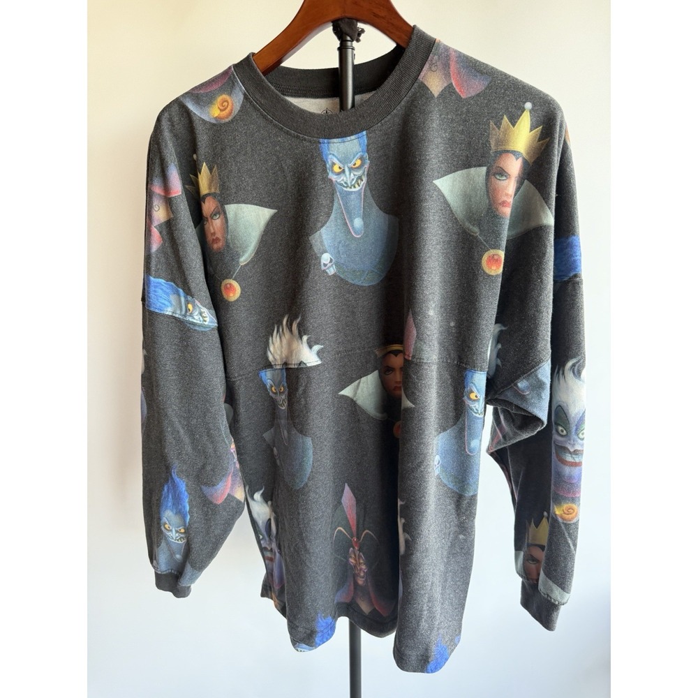 Disney Villains Up To No Good Long Sleeve Spirit Jersey Size Medium Rare Fade